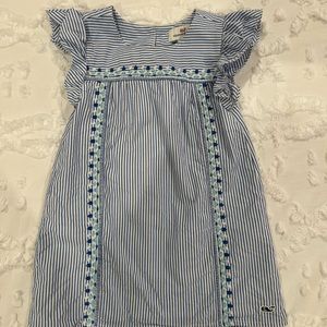 Girls Vineyard Vines Stripe Embroidered Shift Dress